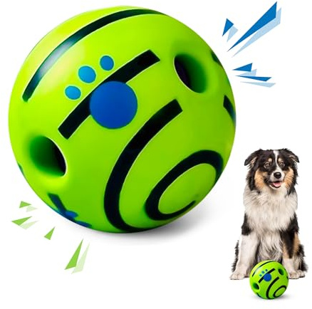 SIKARAAM Hundeball – Lustiger Wackelball, quietschend, unzerstörbar, für kleine und mittelgroße Hunde (8,8 cm)