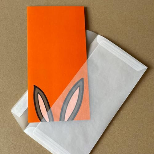 Kettcards Osterkarte vom Kölner Cartoonisten Wolfgang Freund: Hasenohren - witzige Ostergrüße inkl. transparentem, haftklebendem Umschlag