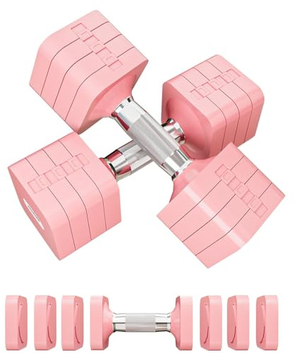Passer 10KG Adjustable Dumbbells Set 4-in-1, Set of 2 (Each 2/3/4/5 KG), Hand Weight Dumbbell for Men Women, Home Gym Equipment, Suitable for Strength Training, Fitness Workouts, Outdoor Exercise