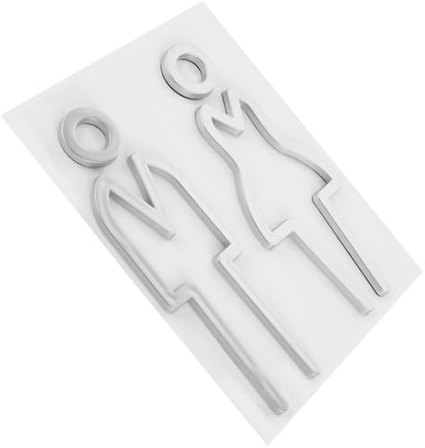 Angoily Señales de Baño Metalicas Letrero de Baño para Inodoro Letreros para Puertas de Decoracion para Lavabo