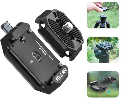 ULANZI F38 Kamera Schnellwechselplatte, Quick Release Platte mit 1/4 auf 3/8 Schraubgewinde, Arca Swiss Schnellwechselplatte, passend für Sony/Canon/DJI/Stativ/DSLR