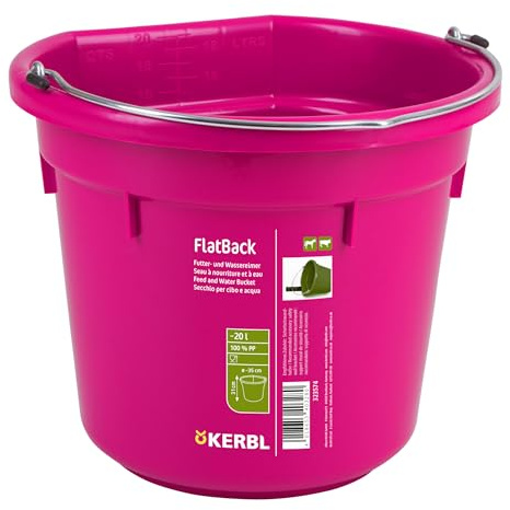 Kerbl Flatback, rosa, ca 20 l Foder- och vattenhink