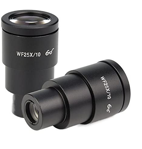 Mikroskop 1PC 25X Stereomikroskop-Okularlinse Weitfeld 10 mm hoher Augenpunkt Okular optisches Glas for binokulares Mikroskop