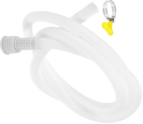 Mikikit 4m Flexible Air Conditioner Drain Hose Wear-resistant and Aging for Household Use Easy to Store Bendable Design Corrugated Interface for Leak