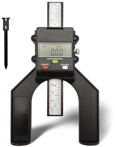 Digitales Einstellgerät Oberfräse/Kreissäge | Sägeblatt Fräsertiefenmessung | MIB | T153 | Digitaler Messschieber 0,01 mm | LCD Display | Tiefenmesser bis 80 mm