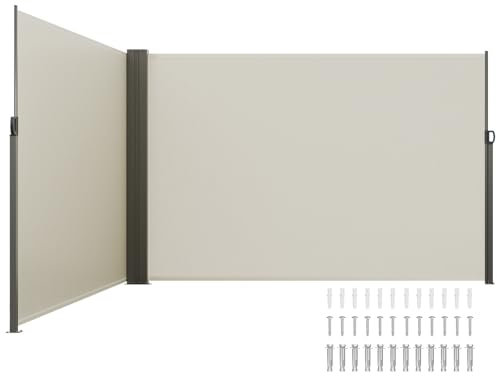 EKalgretrA Toldo Lateral retráctil for Exteriores, privacidad, poliéster, Impermeable, retráctil, for Patio, Divisor de ambientes, Cortavientos Toldo Lateral retráctil(200 x 300 cm)