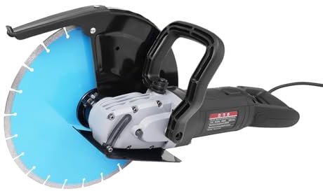 Elektrische Betonsäge,Hochleistungs-Kreissäge 3000W,Schnitttiefe 135mm Nass-/Trocken-Scheibensäge mit Wasserrohr,Sägeblatt,für Stein und Ziegel(Schwarz)