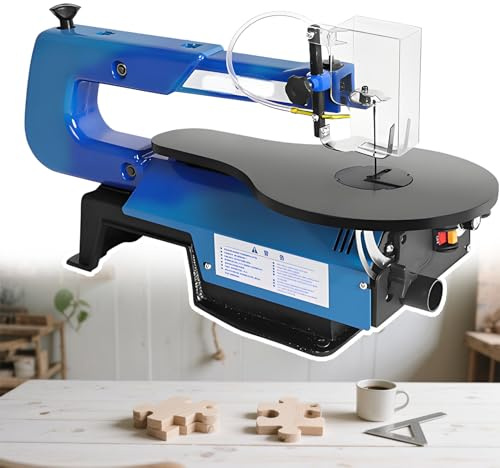 forplubossmmp Scie À Chantourner Professionnelle pour Les Amateurs De Menuiserie, avec Une Puissance De 180 W Et Une Plage De Vitesse De 550 À 1 600 TR/Min, Table Inclinable De 0 À 45 ° Basic