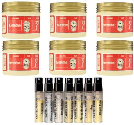Bandido Aqua Wax 7-125ML - 6 PIECES & 7x Cartel EDP Paris 2ML