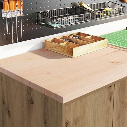Armoire de rangement de garage en pin massif - Armoire de rangement de qualité supérieure pour outils et accessoires - Aspect chêne artisanal robuste - Pin non traité - Idéal pour le stockage