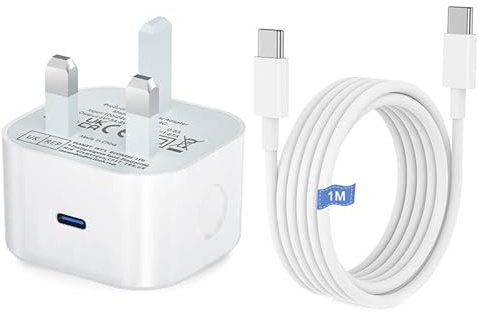 iPhone 16 Charger,iPhone USB C Charger Cable and Plug Fast Charge 25W 1M Charging for New Apple iPhone 17 Pro/17 Air/17 Pro Max/16/16e/16 Plus/16 Pro/16 Pro Max/15/15 Plus/15 Pro/15 Pro Max