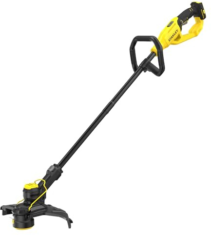 Stanley V20 Cordless Grass String Strimmer, with Edge Protector, Without Battery and Charger, 18V, STCST933B-XJ