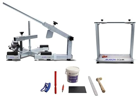 MAX2H® Appareil de montage de pneus MG-X avec béquille d'équilibrage Plus et kit de démarrage (poids adhésif noir)