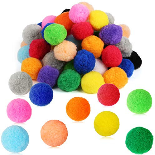 Pllieay 60pcs 5CM Fluffy Pom Poms Bälle Verschiedene Pompons Kunsthandwerk für DIY Creative Crafts Dekorationen, 15 Farben