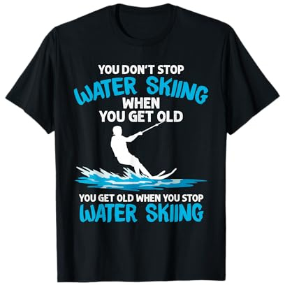 Funny Water Skiing Designs for Men Women Water Skier Athlete T-Shirt, Men, Black, 3X-Large