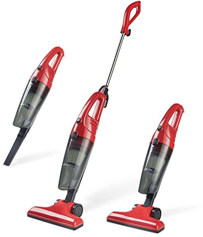 Lewis's 600W 2-in-1 Upright Stick/Handheld Corded - Vacuum Cleaner - Bagless, Corded, Handheld Lightweight, Upright Carpet Cleaner, Red
