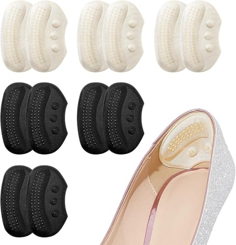 6 Pairs Heel Grips, Self-Adhesive Heel Cushion, Heel Cushion Pads, Heel Grip Shoes Too Big for Ladies, Liners Heel Blister Protectors for Women Man, Fit and Comfort