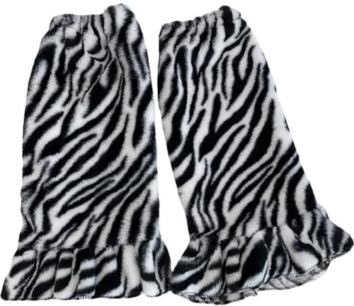 Sanfly Plüschbeinwärmer Zebra -druckbeinwärmer Langer Bein Ärmel Manschette Fußwärmeabdeckung Für Frauen