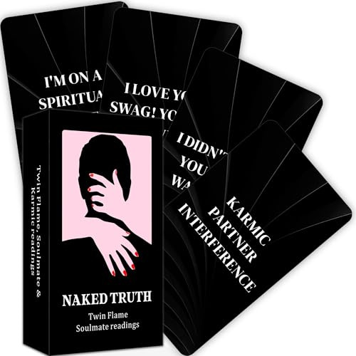 QCFQCF Love Orakelkarten, Naked Truth Orakeldeck, Soulmate Orakel-Karten für Anfänger, perfekt für Twin Flame und Soulmate Lesungen