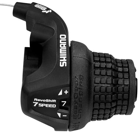 Aikolesa Bike Gear Shifters 7 Speed, Bicycle Revoshift Right SL-RS25-7 7R Shift Lever Bicycle Twist Grip Thumb Gear Shifter for MTB Folding Mountain Bike (RS25-7R)