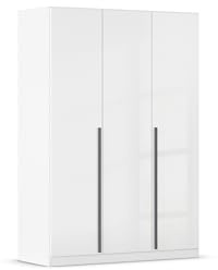 Rauch Möbel ALBA, Kleiderschrank, Farbe Hochglanz Weiß, Breite 136 cm | Schrank, Zubehör Premium, für Schlafzimmer, Kinderzimmer, Babyzimmer, Homeoffice, Garderobe, Flur