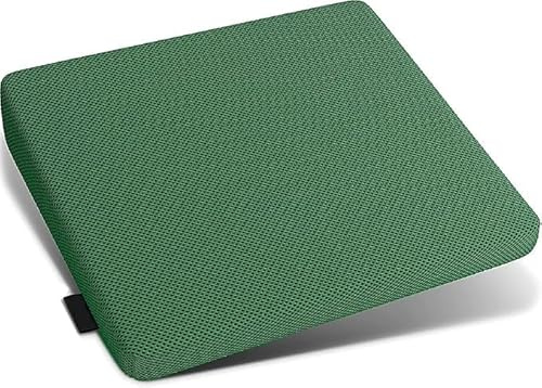Wedge Seat Cushion for Car & Office Chair – 11° Tilt, High-Density Memory Foam for Back Pain Relief, Posture Support & Sciatica – Ergonomic Lumbar Support – 40x34x7.5cm (Green)