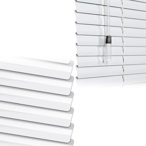WZDXFNLD Aluminum Blinds for Interior Door Window 25 35 45 55 65 75 85 95 105 115 125 135 145 155 165 cm Width, 2.5cm Slats Horizontal Venetian Blinds, Waterproof Shades Easy Install(White)
