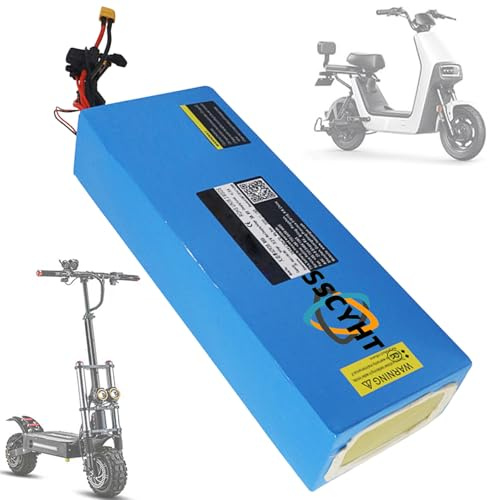 SSCYHT 60v12ah, Batería Bicicleta eléctrica 52V 60V 15,6Ah 18,2Ah 20,8Ah Paquete baterías Litio Repuesto 60V 12Ah 23,4Ah 26Ah Accesorio para Patinete eléctrico Kits Motor 500W 1000W 1500W