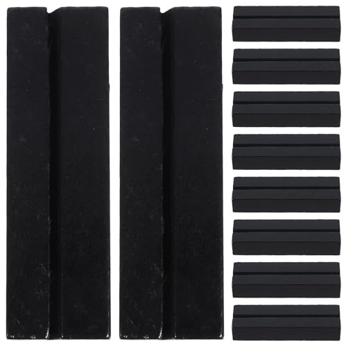 Veemoon Bases de Madera para Tarjetas y Fotos Portatarjetas de Mesa Negro Soporte para Notas y Tarjetas 10 Piezas para Organización y Decoración de Escritorio