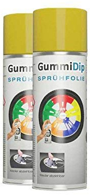 Gummi Dip Sprühfolie, Spray, 2er Set, 2x400 ml (Gelb)
