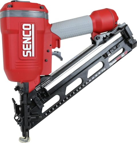 Senco 4G2003N FinishPro42XP Finish Nailer – 1.8mm (DA) 15‑Gauge - 32–63mm Nails - Oil‑Free Pro Performance - 360° Exhaust - Tool‑Free Depth - Durable XtremePro Nailer with Case
