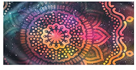 Strandtuch Microfaser Groß 3D Muster XL XXL Frottee Kinder Teenager Mädchen Jungen Bunt Mandala Geometrische Blume Motiv Handtuch Badetuch Stranddecke Surfen Schwimmen Kuscheldecke (150 x 200 cm,D)