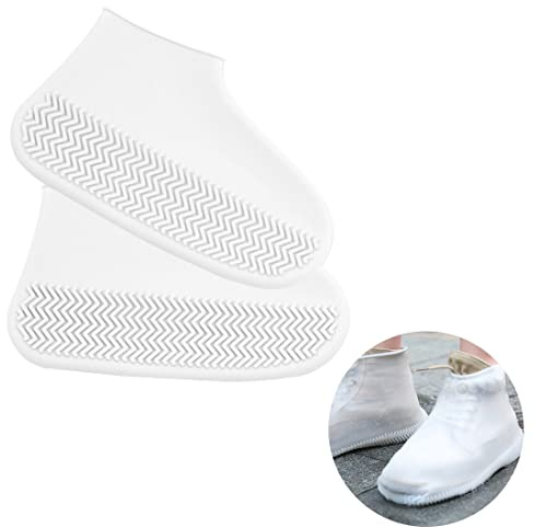 Amindz 1 Pares Cubrezapatos Impermeables,Silicona Cubrezapatos de Lluvia,Funda de Zapato Reutilizable,Cubierta del Zapato Impermeable para Lluvia,Nieve,Barro Salpicado