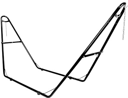 Bathonly Universal Hängemattenständer für 2 Personen, 250 kg Tragkraft, Hochleistungs-Hängemattenständer aus Stahl für draußen, für Hängematten von 3m bis 4,3m