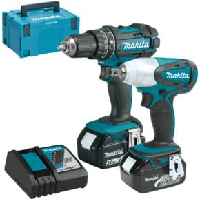 Makita Akku-Kombo-Kit DLX2133J (DHP482Z + DTW251Z)