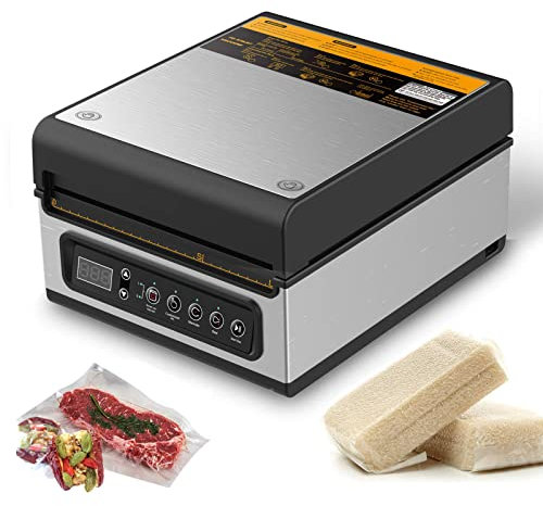 Chamber Vacuum Sealer Machine, 240W Commercial Vacuum Sealing Machine, 25.4 cm Sealing Bar Food Packaging Machine Preservation System for Dry Moist Liquid Juicy food