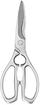 TONZN Kitchen Scissors Kitchen Scissor 3Cr14 Walnut Shears Stainless Steel Kitchen Gadget Shear Fish Duck Poultry Scissor Cutter Cook Tool Scissors