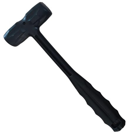 Rubber Mallet Hammer - Smooth Double Sided Hammer | Comfortable Floor Mallet with Anti-Slip Handle | Furniture Mounting Hammer | Small Rubber Mallet for Jewelry Leather Crafts Woodworking Camping