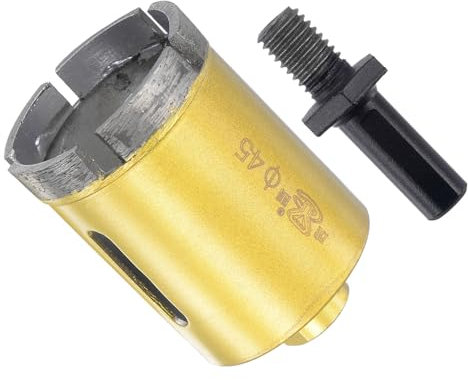CoCud Diamond Drill Bits Set, 45mm Cutting Diameter, Brazed Diamond Core Drill Bits with M10 Arbor Adapter - (Applications: for Tile Ceramic Marble Stone)