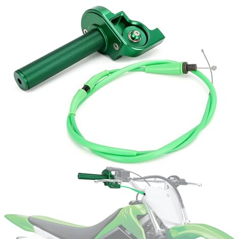 IUVWISN Motorrad Schnellgasgriff 7/8'' 22 mm Griffe Motorrad Gashebel mit Pit Bike Gaszug Universal für 50 110 125 150 200 250 cc Lenker Dirt Pit Bike ATV Mini Bike