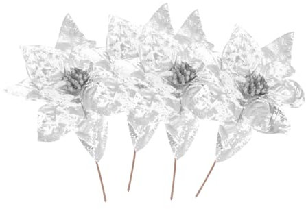 IMIKEYA 8 STK Weihnachtsblume Weihnachtsstern Pflanze Urlaubsblumen-Picks Gefälschte Für Weihnachtsbaum Weihnachtsgirlandenblumen Christrose Weihnachtsstern Simulationsblume Stoff