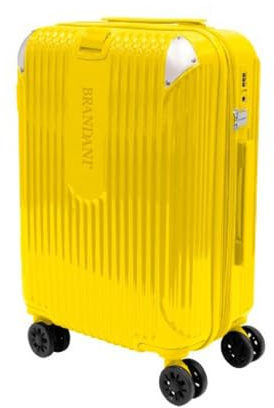 BRANDANI Trolley espandibile bagaglio a mano valigia policarbonato metal 55x35x20 giallo