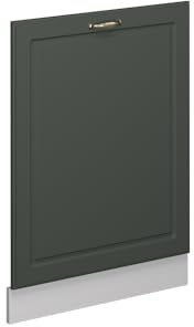 Vicco Façade de Lave-Vaisselle Fame-Line, Vert Or Campagne, 60cm | Façade en MDF · Sans plan de travail · Adapté à la façade de cuisine · Poignées en métal · Intégration facile