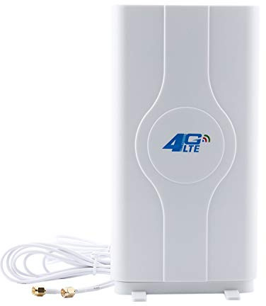 Pesfehhy 700~2600 MHz 88Dbi 3G 4G Antena LTE Antena Móvil Conector Macho Booster Antena De Panel Mimo 2 Metros (2X SMA-Macho)