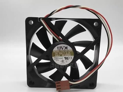 70MM Computer case fan， AVC F7015B12MN 12V 0.2A 7015 3-wire cooling fan