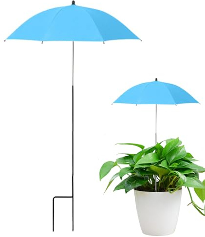 Ombrellone per piante da esterno, parasole da giardino con alta protezione UV e design deflettore, pieghevole e facile da riporre, copertura ombra per piante in vaso, cortili, prati