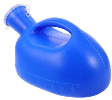 Gogogmee Contenitore Urina Maschile Riutilizzabile 2000 Ml con Coperchio Antigoccia in Plastica Blu, Portatile per Viaggi e Utilizzo Domestico