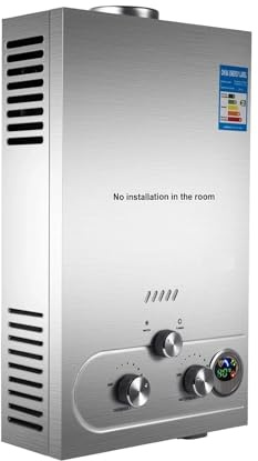 6L/8L/10L/12L/16L/18L Chauffe-eau 36KW Instantané Au Gaz De Pétrole Liquéfié Kit Chaudière En Acier Inoxydable Portable(18L)