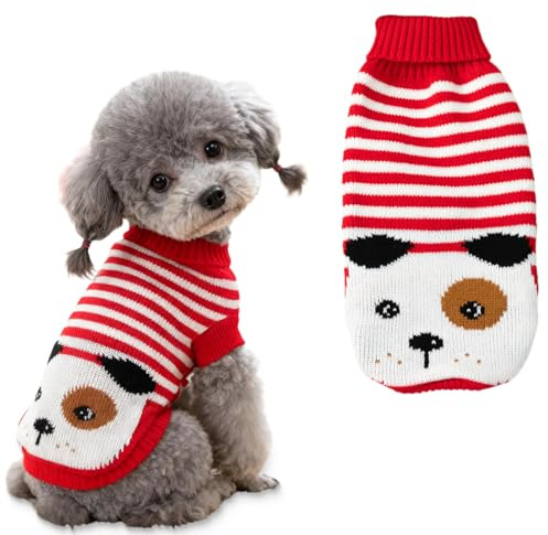 THQAE Maglione per Cani, Maglioncino Cane Taglia Piccola, Caldo Morbido Maglioncini per Cani Piccola, Vestiti per Cani l'inverno (M)