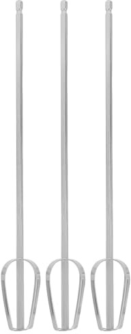 jojofuny Lot de 3 Fouets en Acier Inoxydable 300 Petit Hexagonal Accessoires de Rechange pour Batteur Électrique à Main Tige Allongée Cuisine Compatible Mixeur Électrique Réutilisable